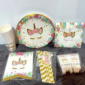 Unicorn Party Decorations set of 81 NWT